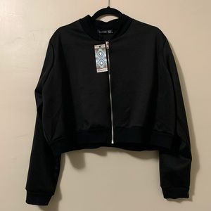 Cropped Bomber Jacket